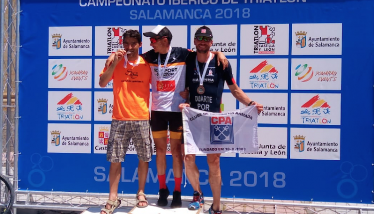 Diego Paredes campeón ibérico de triatlon en Salamanca
