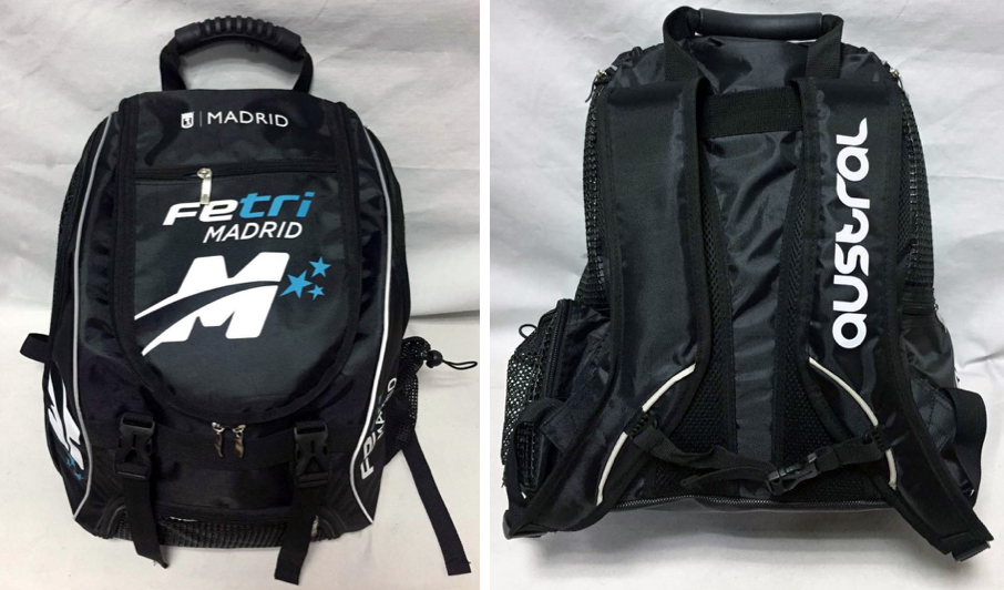 Mochila, foto y medalla con la inscripcion al FETRI Madrid, últimas 72 h |  triatlonchannel.com