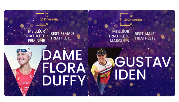 Flora Duffy y Gustav Iden, triatletas del año de los Global Triathlon Awards